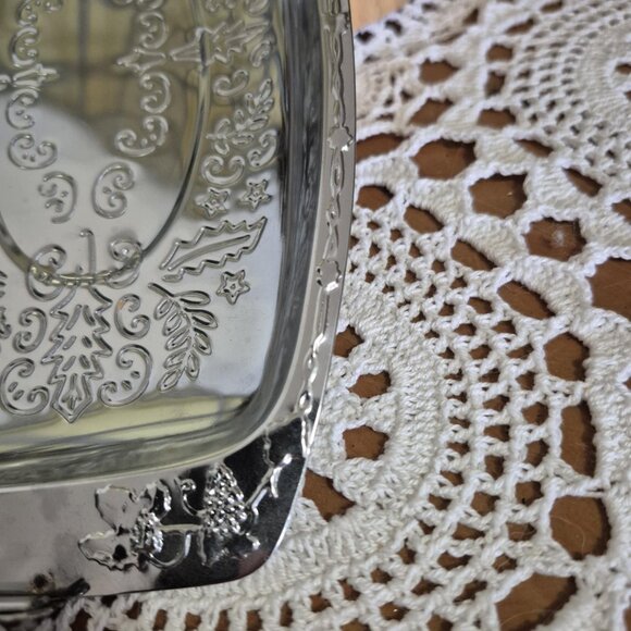 Set of 2 Vintage Silver-toned Butter Dishs with Folding Handles - Serving Tray - Picture 7 of 10